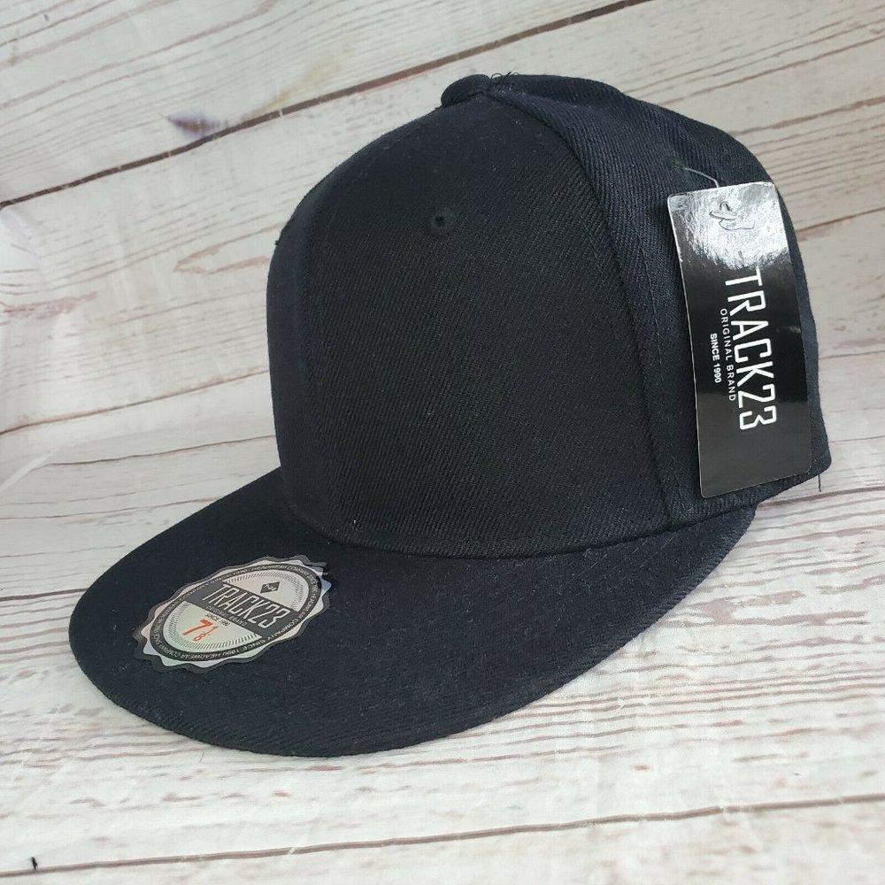 Track 23 Original Brand Plain Black Fitted Hat